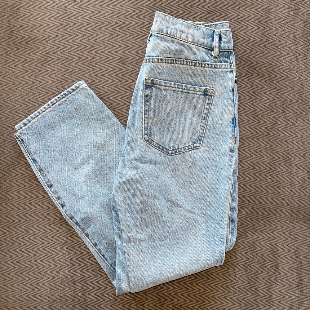 PacSun ripped high waisted straight jeans